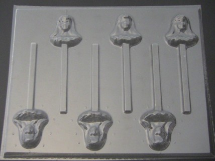 411sp Babsie Doll Face Chocolate or Hard Candy Lollipop Mold